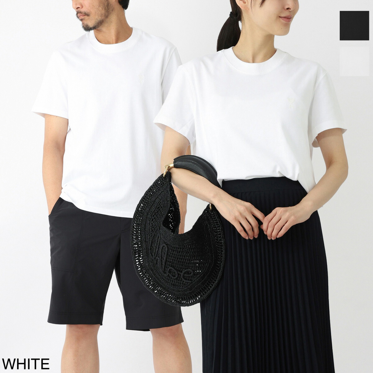 コムコムAD2022AW ブラック チュール付きTシャツS コムコムAD2022AW