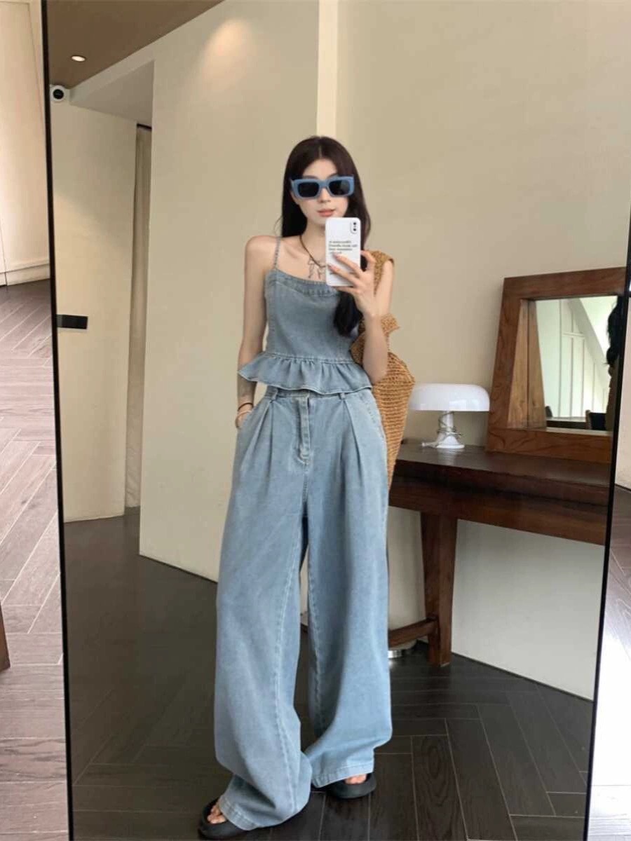 楽天市場】【セットアップ】デニムセットアップ 上下セット