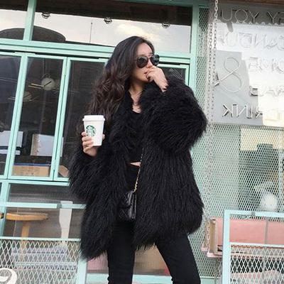 楽天市場】シャギーコート ファーコート レディース ミドル丈 ふわふわ