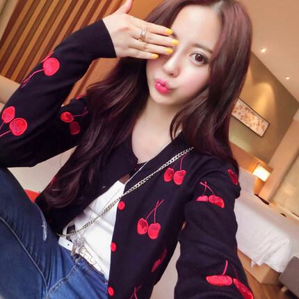 楽天市場】さくらんぼ 刺繍 カーディガン 羽織 柄 サクランボ チェリー