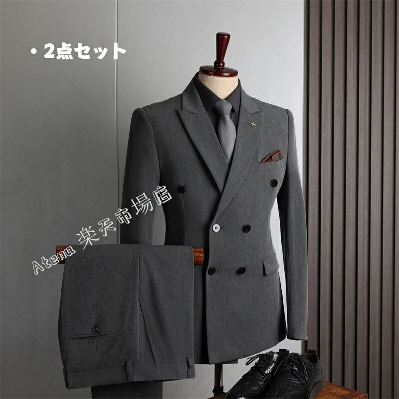 楽天市場】☆楽天1位入賞☆ 送料無料 メンズ スーツ 3点セット ダブル