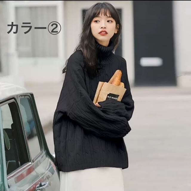 楽天市場】【P2倍&クーポン有】ゆったり タートルネック ニット