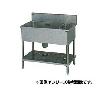 マルゼン左側ソルイドシンクゴミ籠付き 1100x650x810(+150)