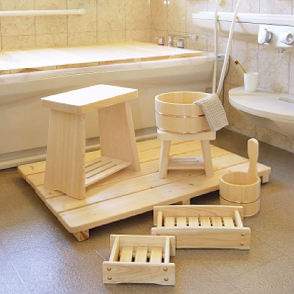 楽天市場】お風呂の木製湯おけ（大きめサイズ）【国産品/国産さわら材