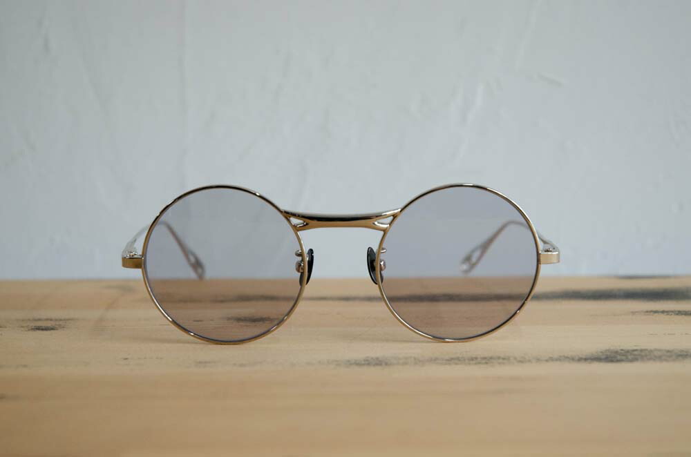 Mr.CASANOVO JOEY シルバー ラウンド型サングラス ケース付き Mr