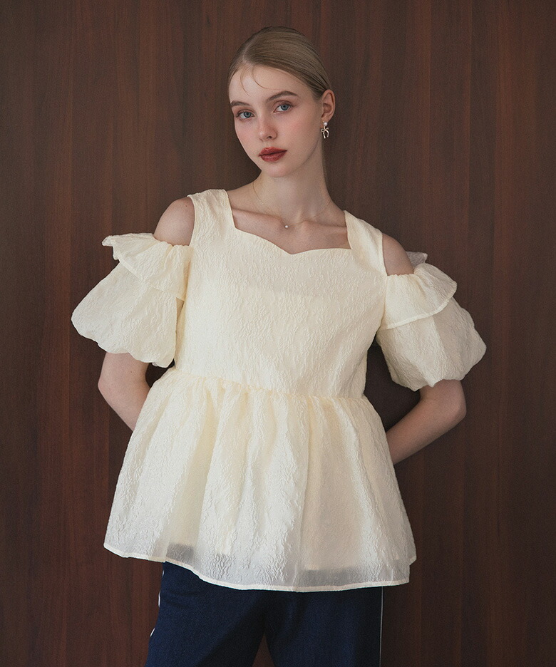 楽天市場】ペプラムオフショルダーの通販