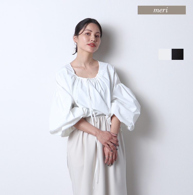 楽天市場】ネックシャーリングブラウス : MERI