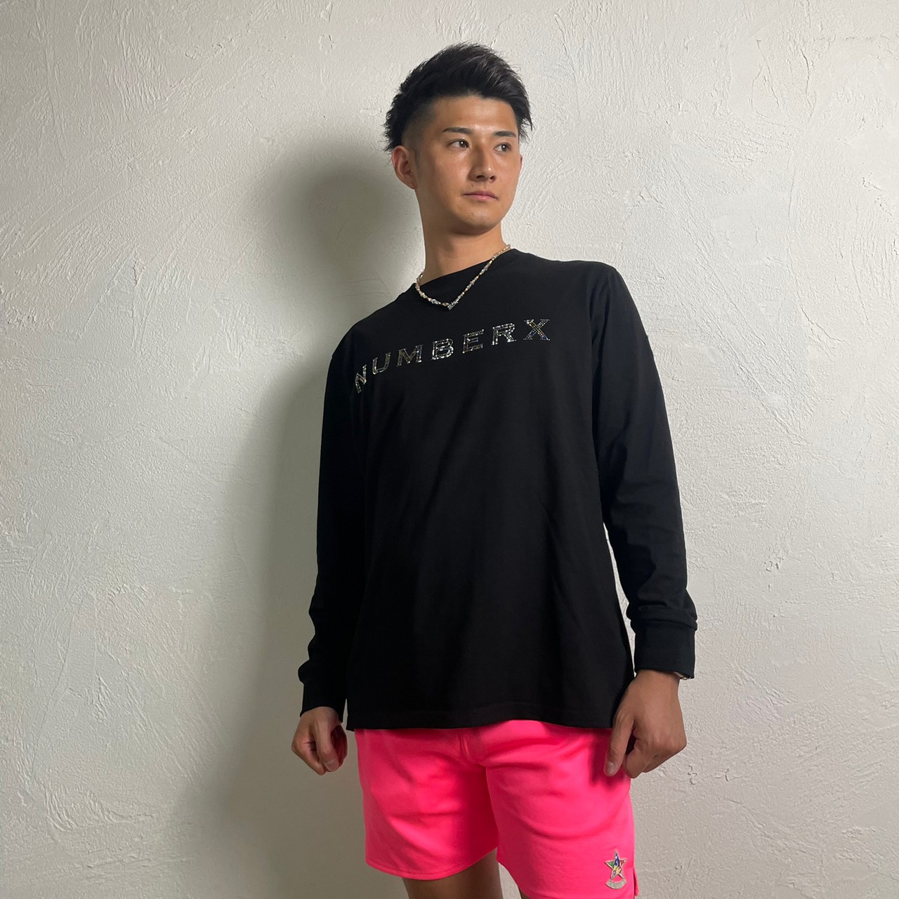 楽天市場】NUMBERX ラインストーン ロゴ 長袖Tシャツ 長袖 大きい