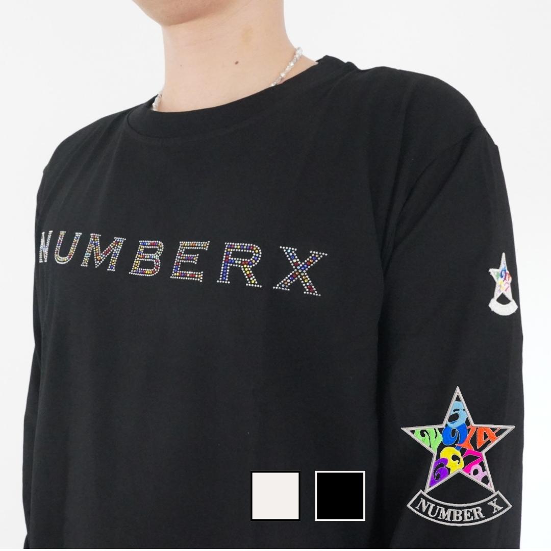 楽天市場】NUMBERX ラインストーン ロゴ 長袖Tシャツ 長袖 大きい