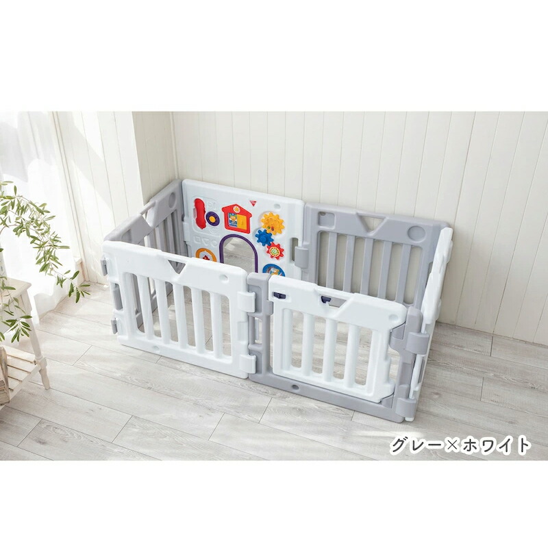 楽天市場】ミュージカルキッズランドDX2 8角形 グレー＆ホワイト 扉