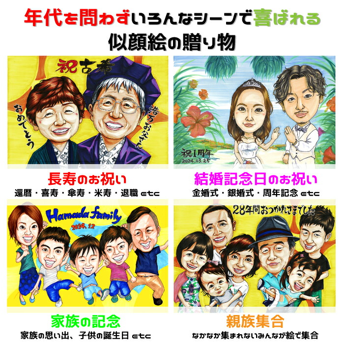 楽天市場】似顔絵 退職祝い プレゼント 【 イラスト タッチ】 退職