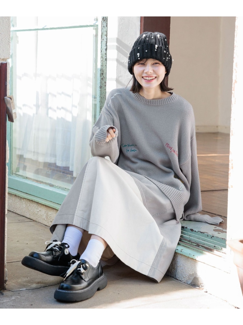 楽天市場】【SALE／50%OFF】モチーフ&レタリングニットプルオーバー