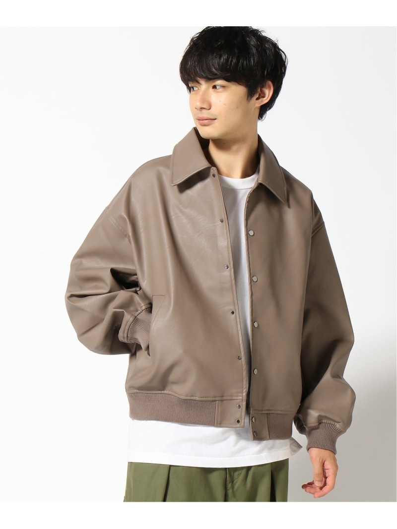 楽天市場】【SALE／50%OFF】(M)フェイクレザーリブBZ niko and