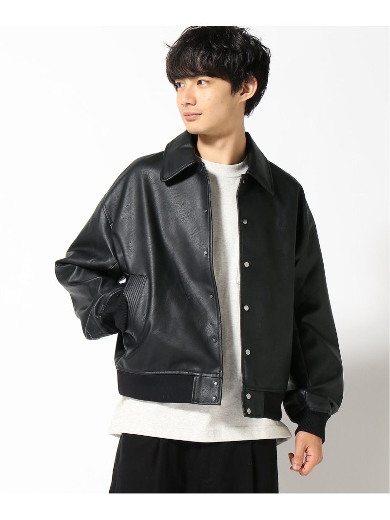 楽天市場】【SALE／50%OFF】(M)フェイクレザーリブBZ niko and