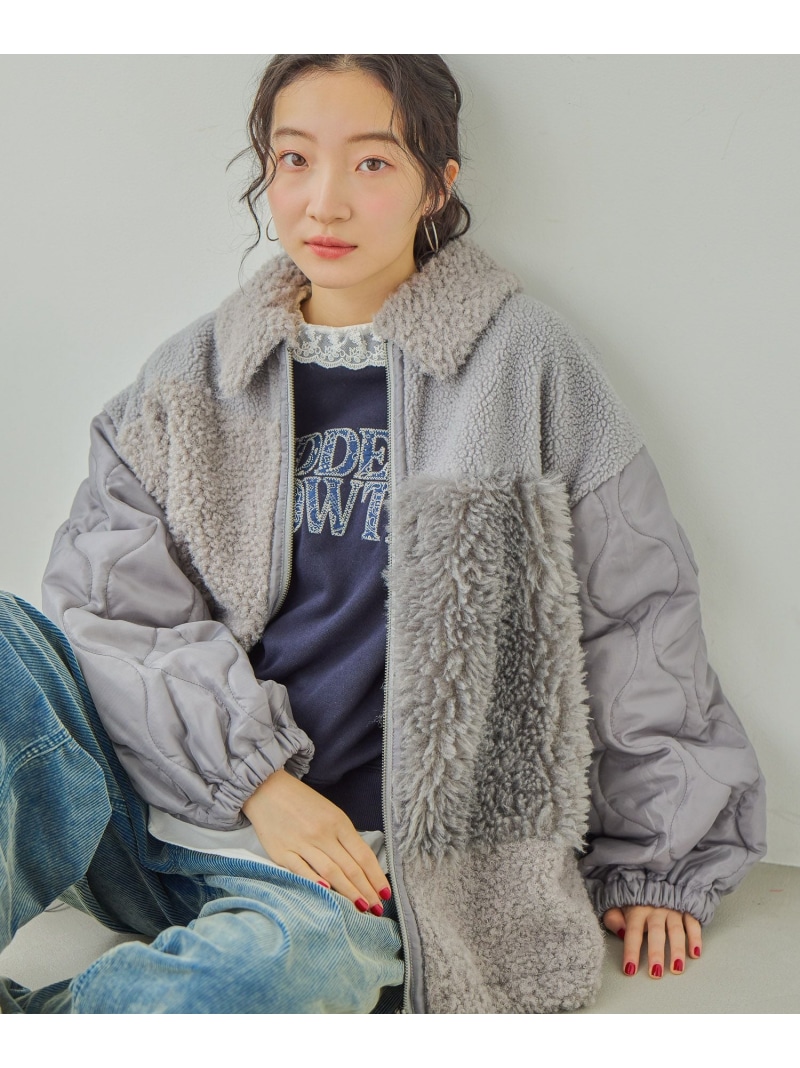 楽天市場】【SALE／20%OFF】パッチワークボアブルゾン niko and