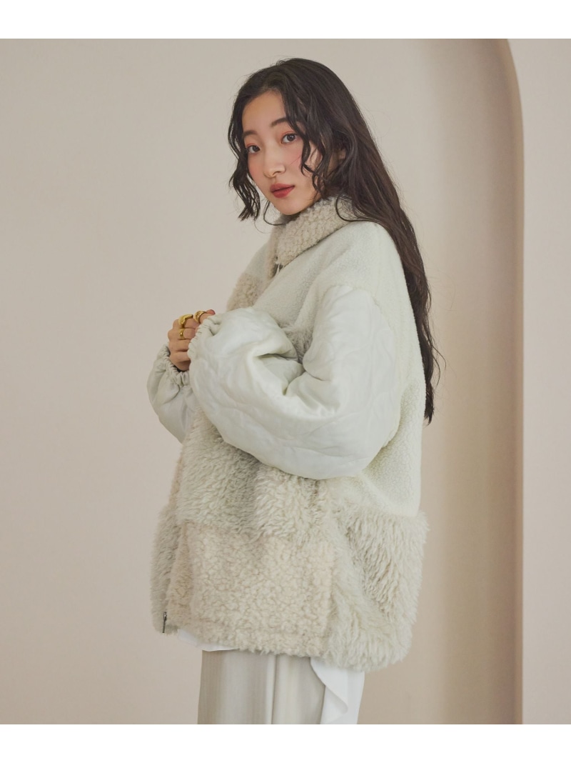 楽天市場】【SALE／20%OFF】パッチワークボアブルゾン niko and