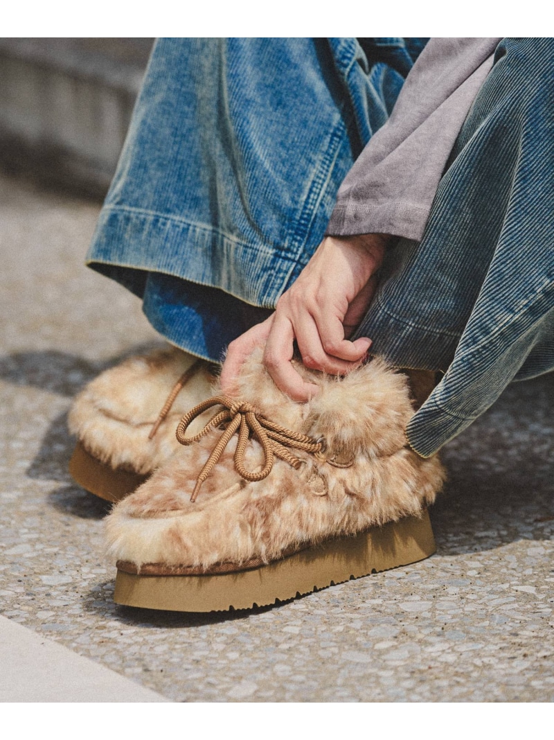 楽天市場】オリジナルフェイクムートンモカシンブーツ niko and