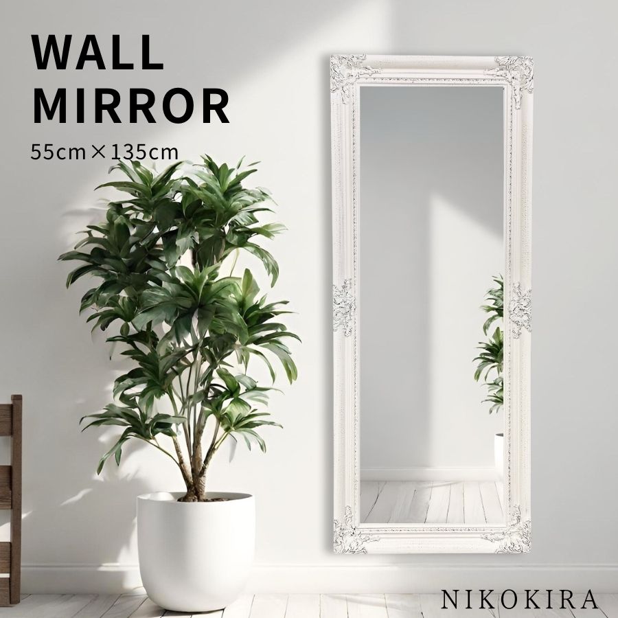 BLANC D'IVOIRE ブランディボワール 壁掛け鏡 /ミラー41×52 イタリア製