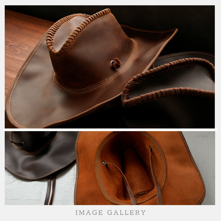 楽天市場】カウボーイハット 本革 テンガロンハット レザーキャップ