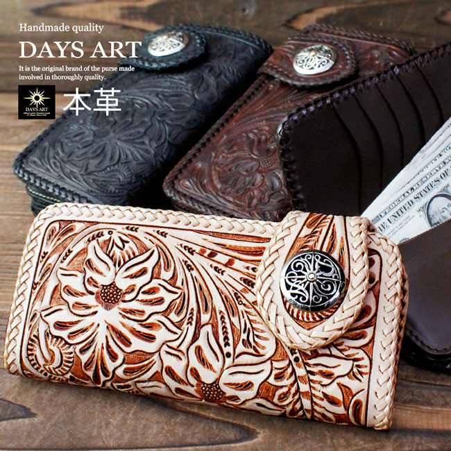 楽天市場】財布 メンズ 長財布 本革 レザー バイカーズ ライダース