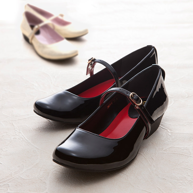 楽天市場】ピアノシューズ〔ブラックエナメル/シャンパンスムース