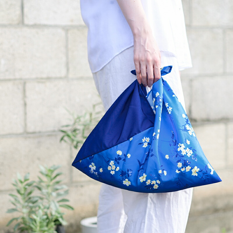 楽天市場】エコバッグ 洗える 撥水あづま袋『AZUMA』 フラワー（瑠璃
