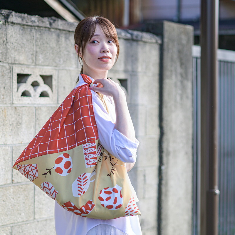 楽天市場】エコバッグ 洗える 撥水あづま袋『AZUMA』 VASE（オレンジ