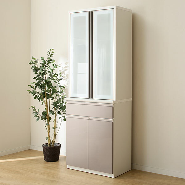 楽天市場】[幅70cm] 食器棚 (アルミナ2 70DB) ニトリ 【配送員設置商品