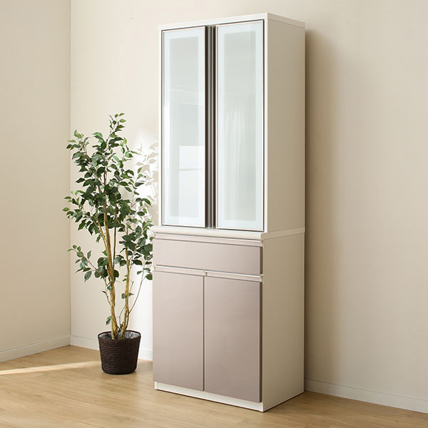 楽天市場】[幅70cm] 食器棚 (アルミナ2 70DB) ニトリ 【配送員設置商品