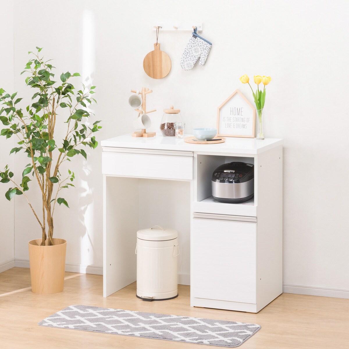 楽天市場】キッチンカウンター (リガーレ100CT WH) ニトリ 【配送員