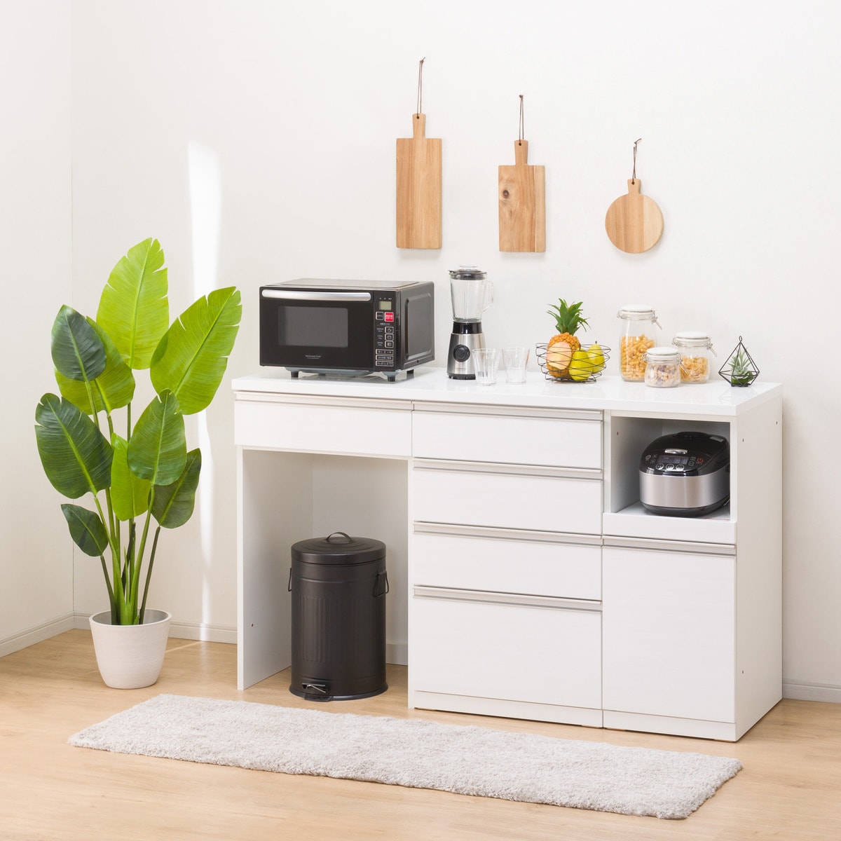 楽天市場】キッチンカウンター (リガーレ160KB WH) ニトリ 【配送員