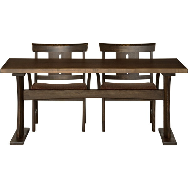 楽天市場】[幅160cm] ダイニングテーブルセット (ヤマト4 DBR/ヤマト2