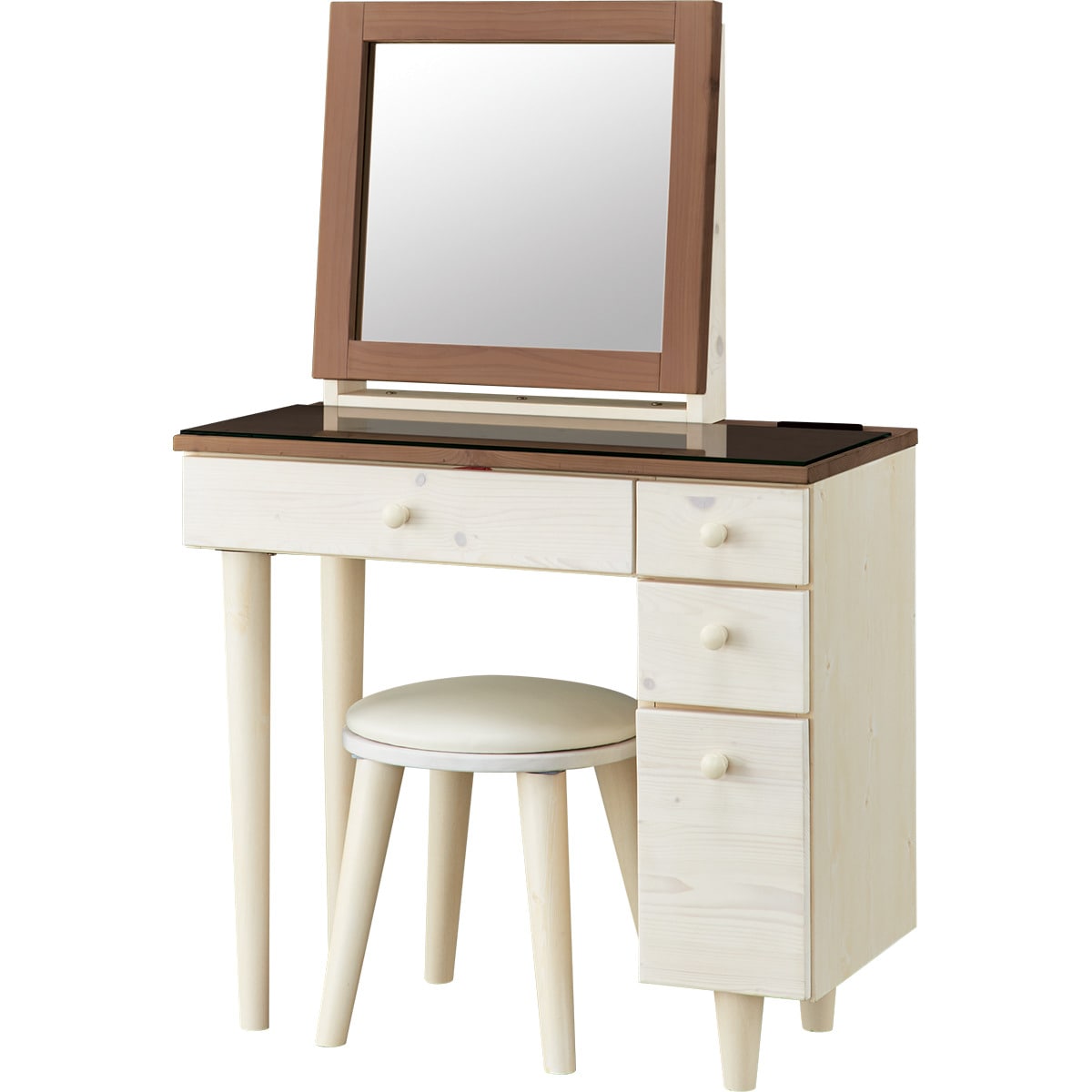 楽天市場】一面鏡ドレッサー (DR-008 WW/MBR) ニトリ 【配送員設置商品