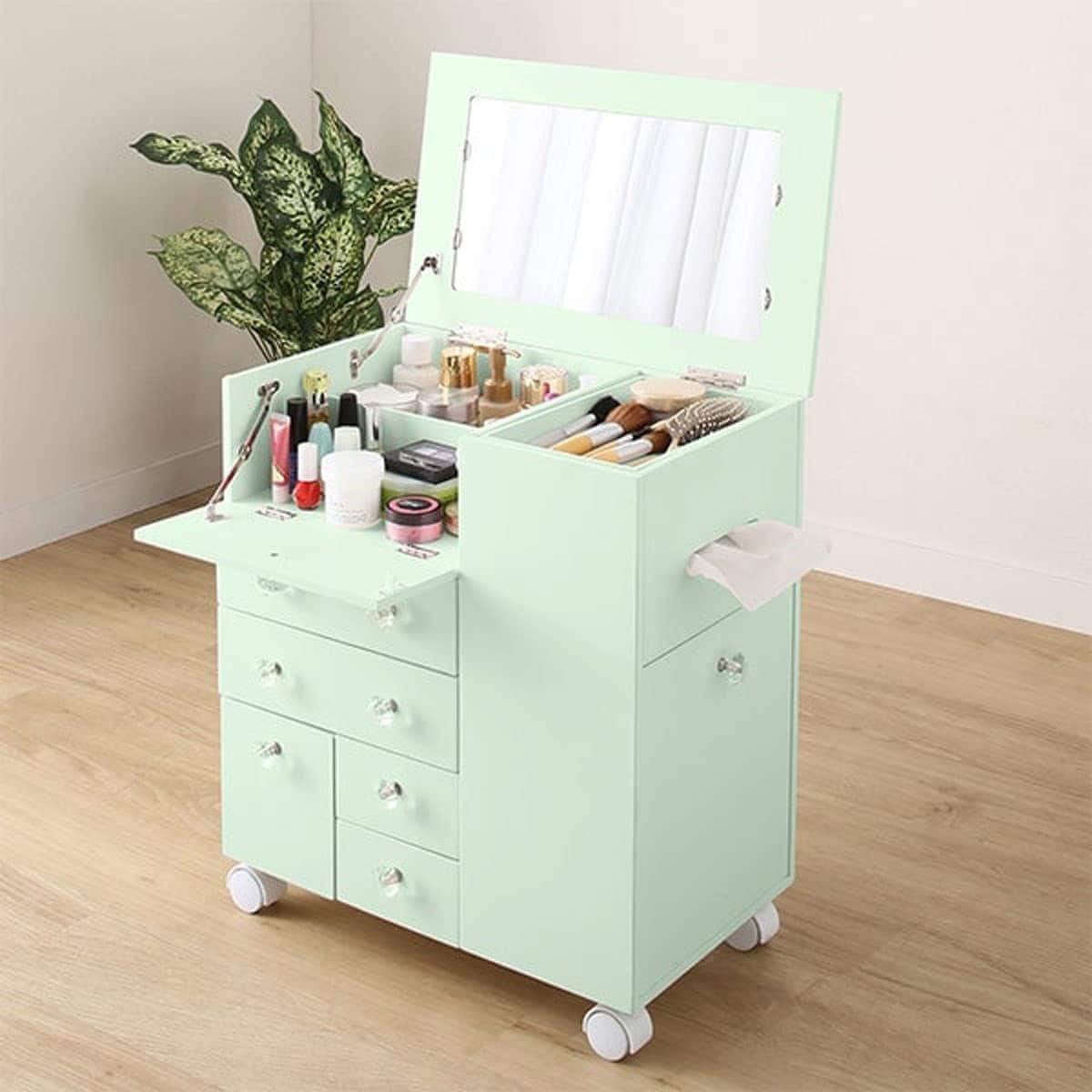 楽天市場】たっぷり収納コスメドレッサーワゴン ニトリ メーカー直送