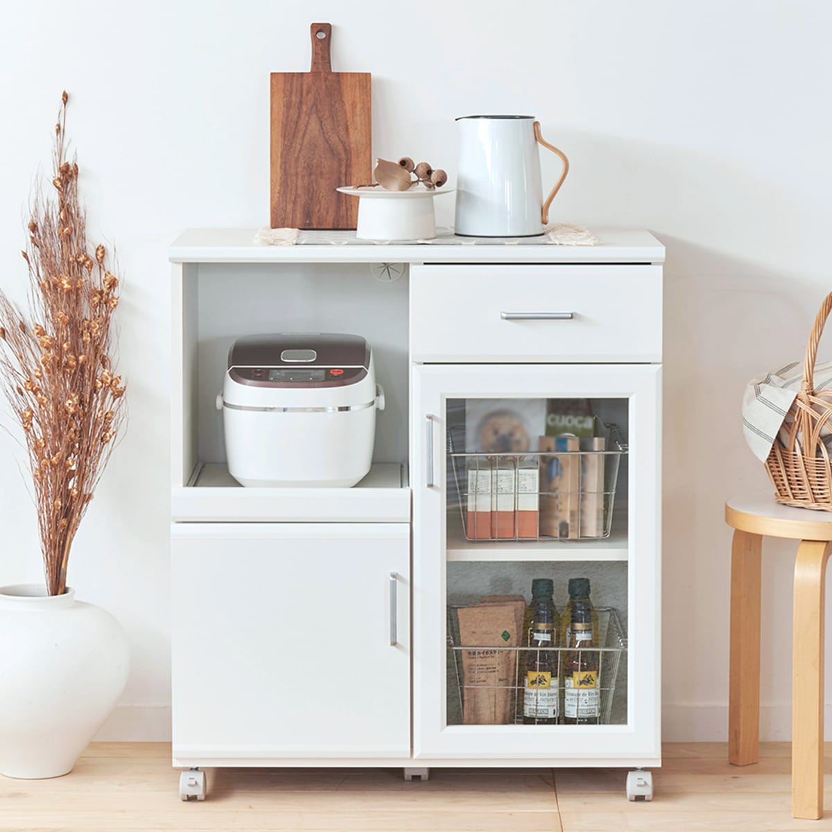 楽天市場】カウンターワゴン 幅74cm （BRM WH） ニトリ メーカー直送