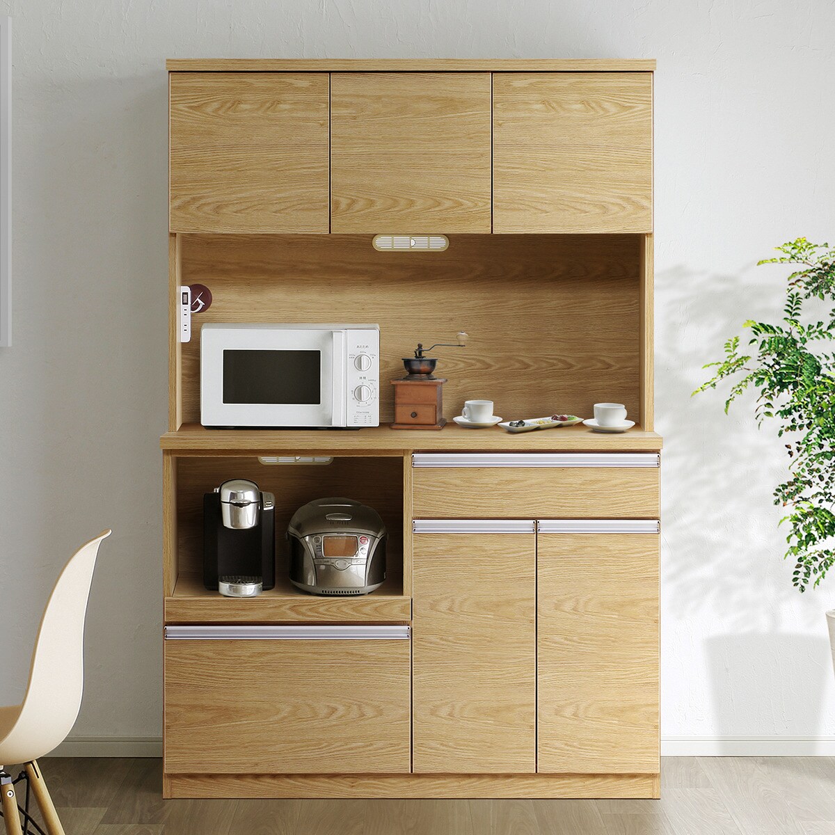 楽天市場】見た目すっきり 板戸レンジボード (幅119.5cm NA) ニトリ