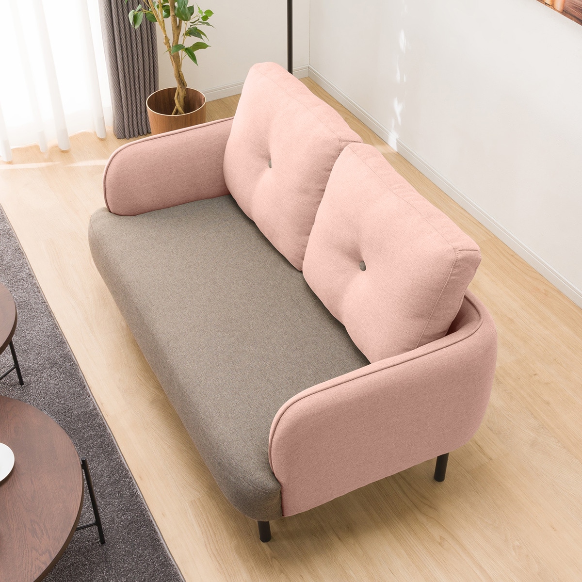 楽天市場】2人掛け 布張りソファ ツートーン (RO/MO) ニトリ 【配送員