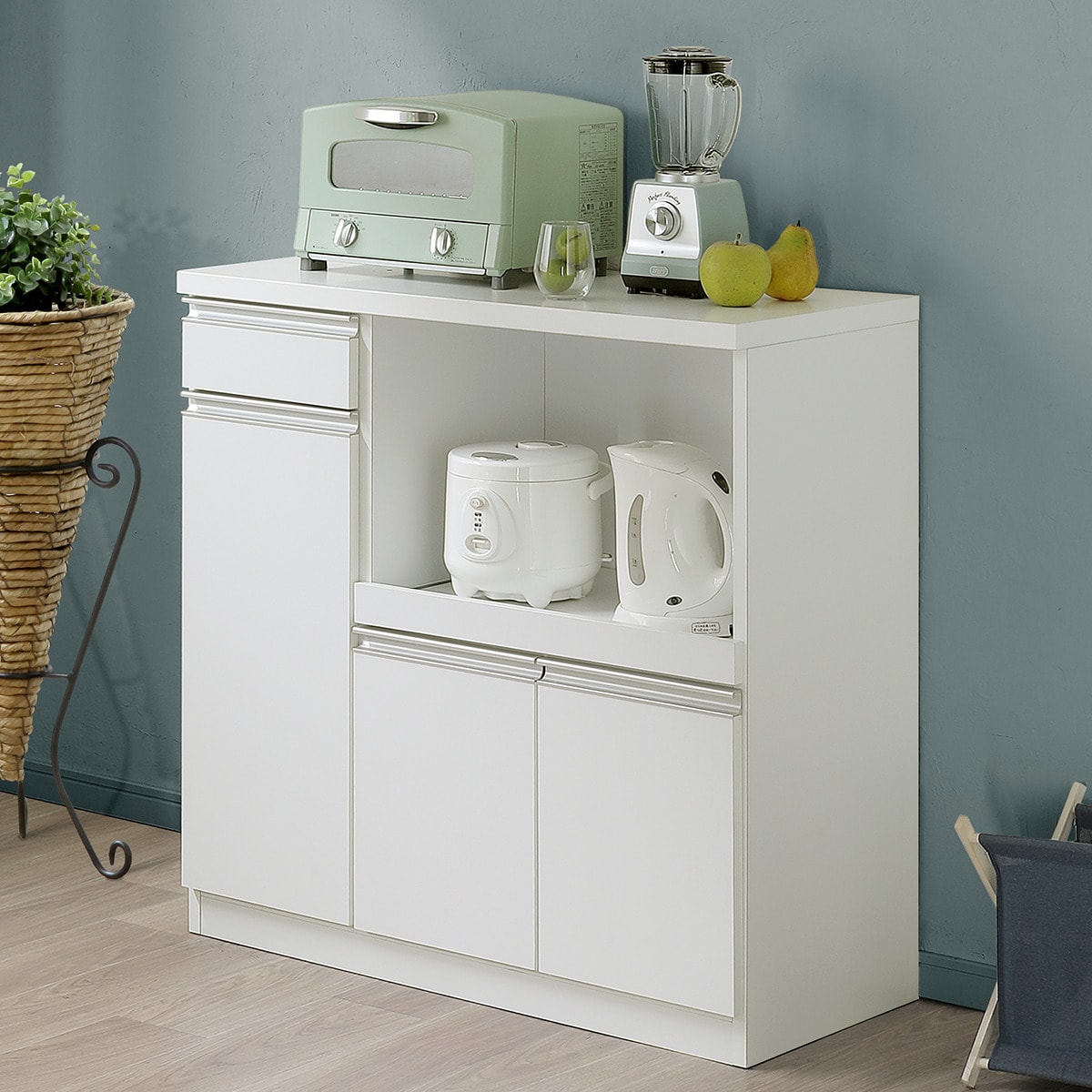 楽天市場】家電もたっぷり置ける収納カウンター (幅89.5cm WH) ニトリ