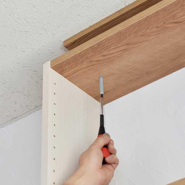 楽天市場】安心の壁面突っ張り式書棚 高さ184cm-最大270cmまで対応