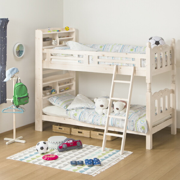 楽天市場】幅218cm パインの木目が美しい。棚＆照明付きの安心頑丈2段