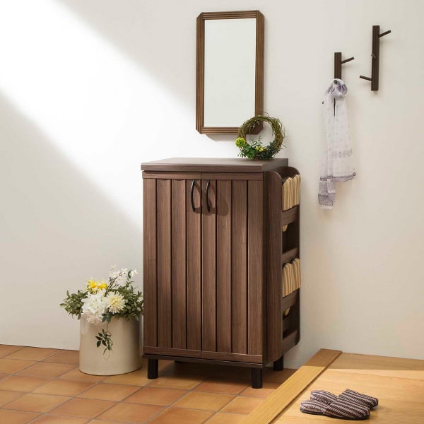 楽天市場】スリット入りシューズボックス スリッパラック付き (GBP