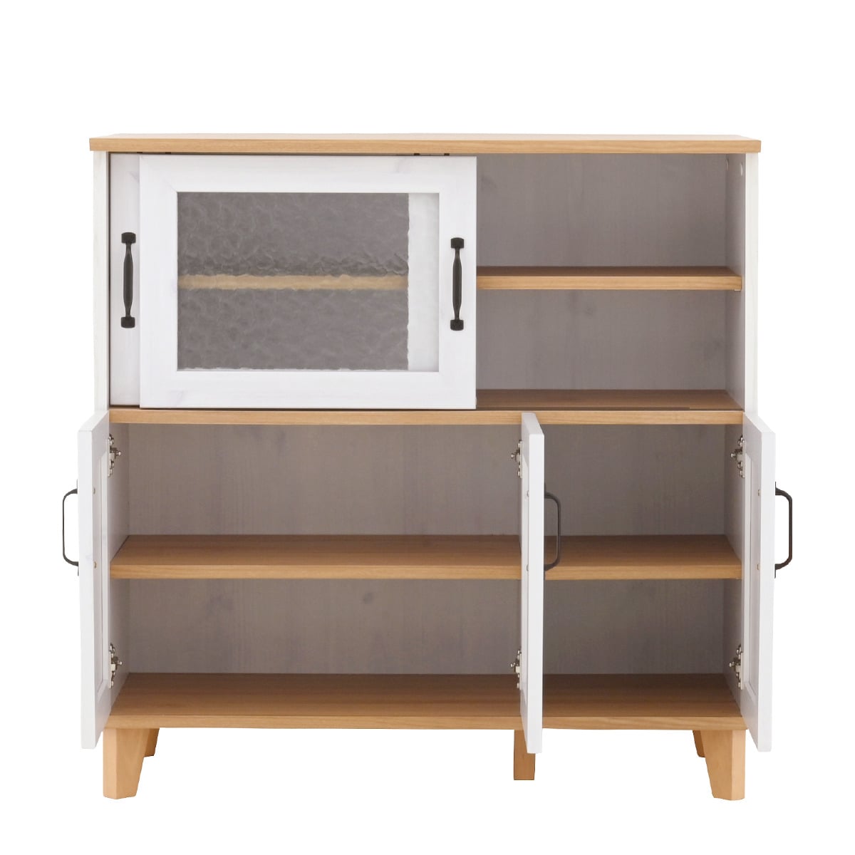 楽天市場】石目調ガラスの北欧風キッチンカウンター (幅90cm) ニトリ