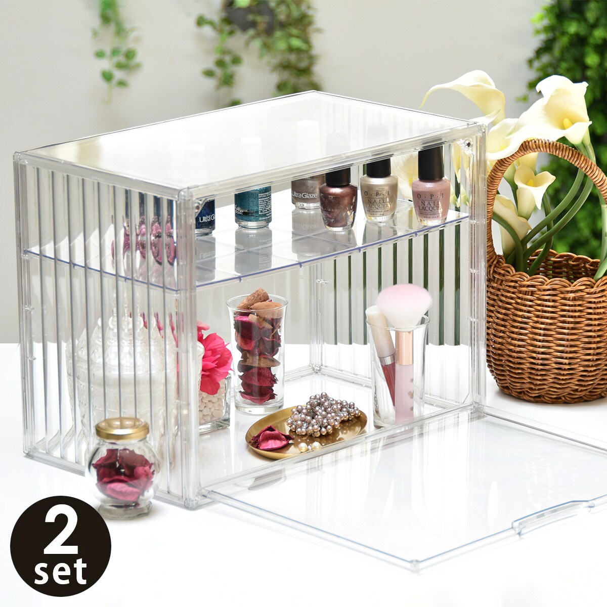 楽天市場】マルチクリアボックス シェルフタイプ 2個セット ニトリ