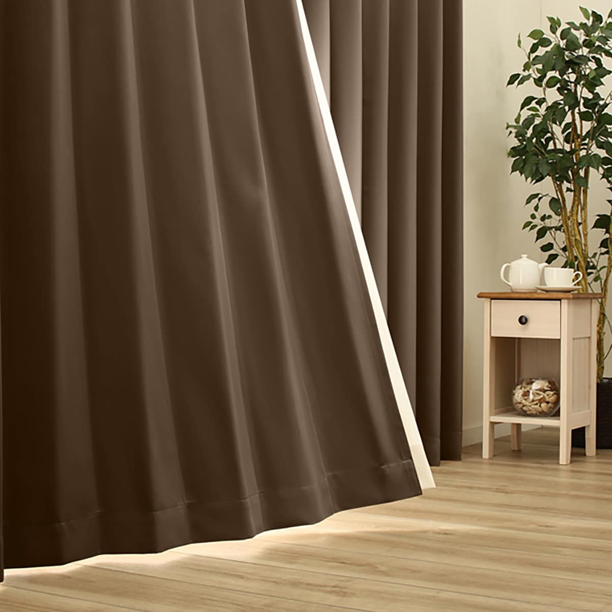 楽天市場】遮光1級・遮熱・防炎・156サイズ・44色カーテン ブラウン