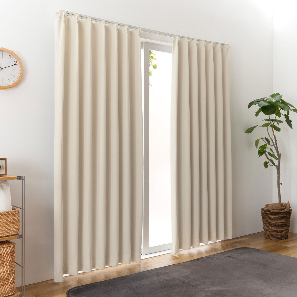 楽天市場】遮光1級・遮熱カーテン（無地 アイボリー） ニトリ メーカー