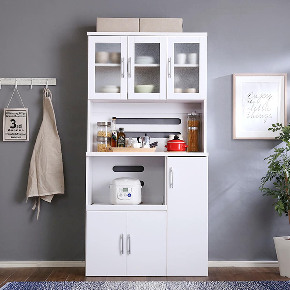 楽天市場】大容量収納キッチンボード （WH） ニトリ メーカー直送