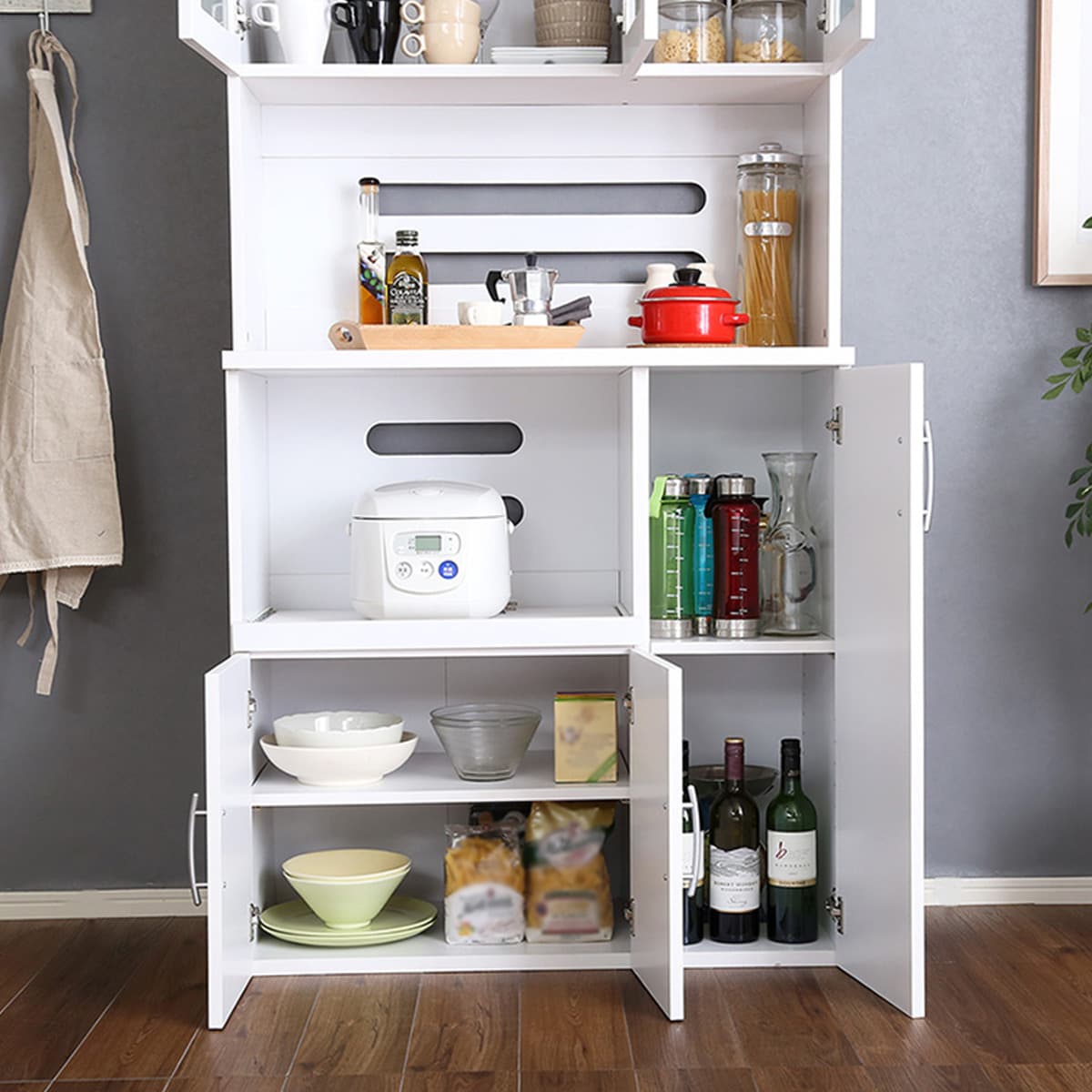 楽天市場】大容量収納キッチンボード （WH） ニトリ メーカー直送