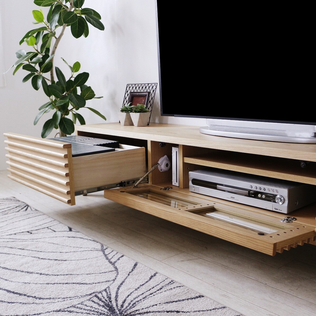 楽天市場】天然木の飾りが魅力のテレビボード200 (NA) ニトリ 【配送員