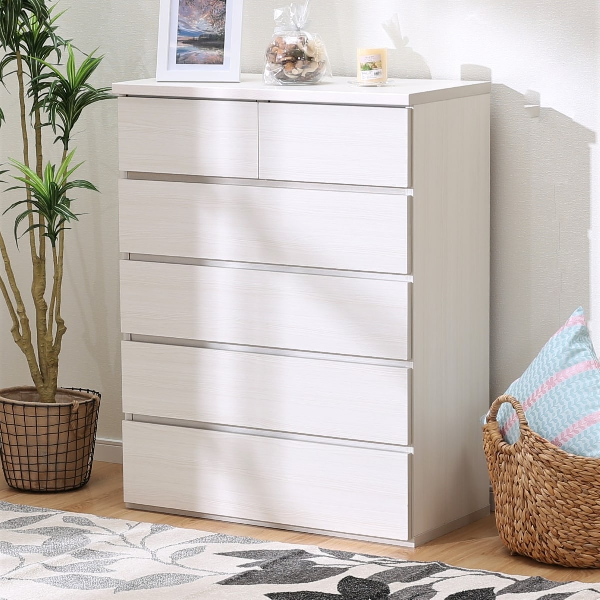 楽天市場】ハイチェスト 幅80cm (エレアK 80 5段) ニトリ 【配送員設置