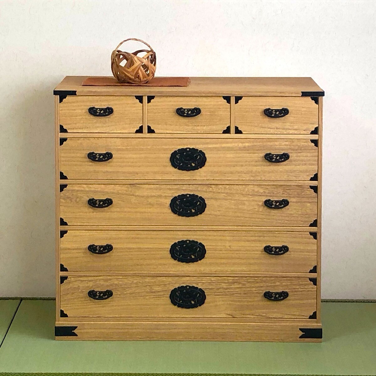 楽天市場】総桐民芸タンス(MR) 幅75cm 幅100cm 幅120cm 3段 4段 5段